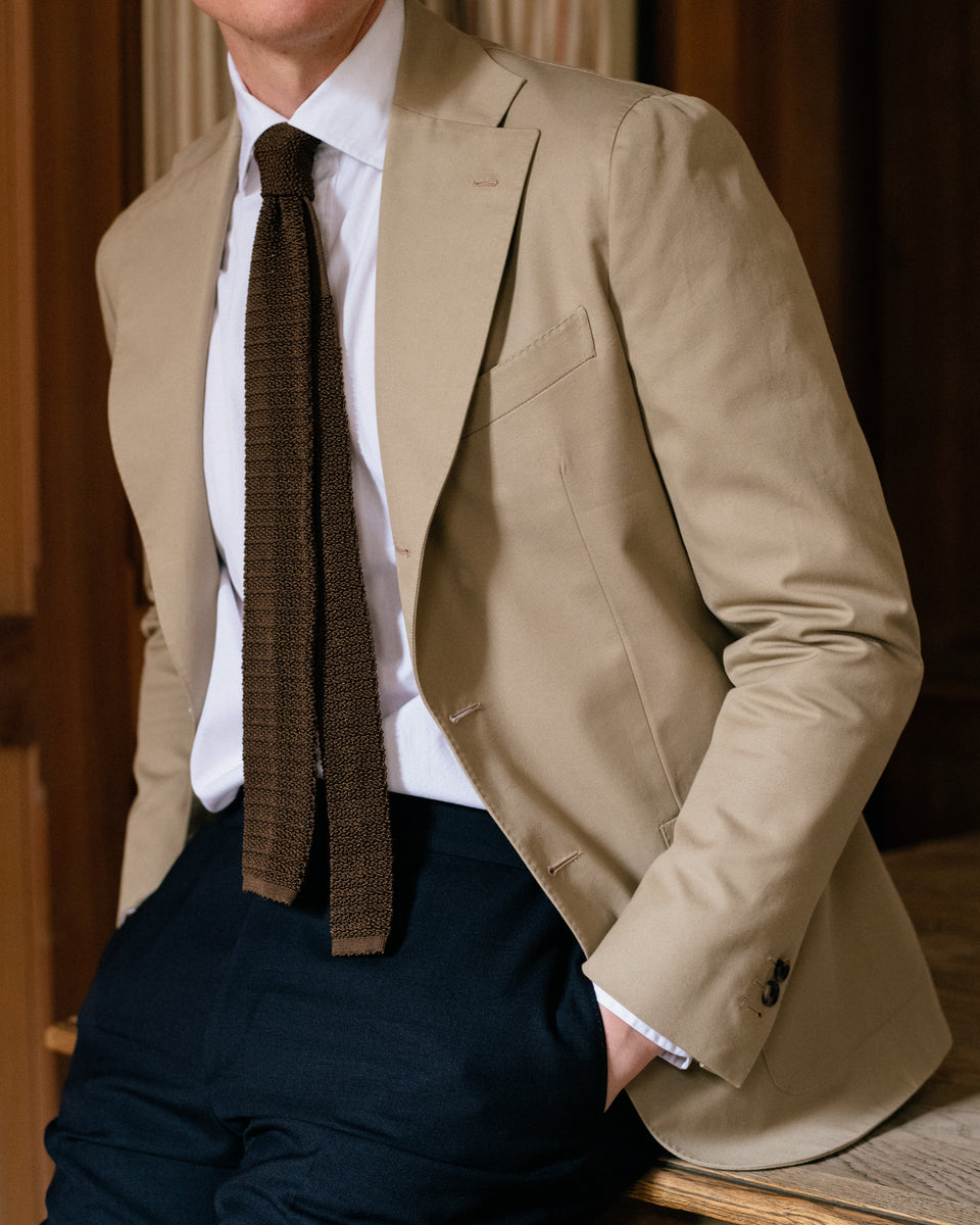 crunchy silk knit tie