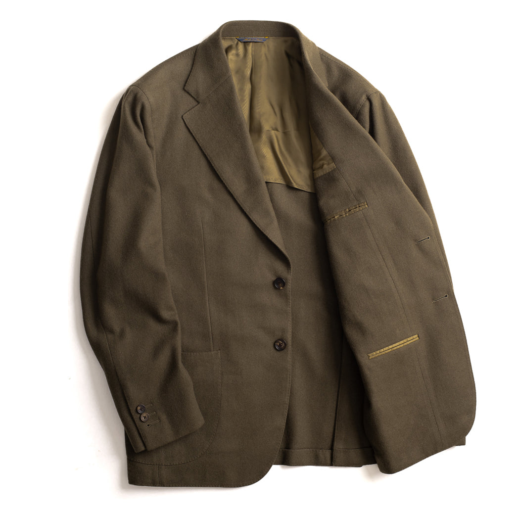 Khaki Green Wool / Cashmere Sports Jacket