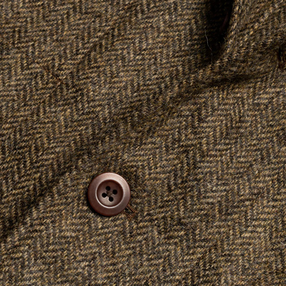 Brown Herringbone Lowgill Tweed Work Jacket William Crabtree & Sons