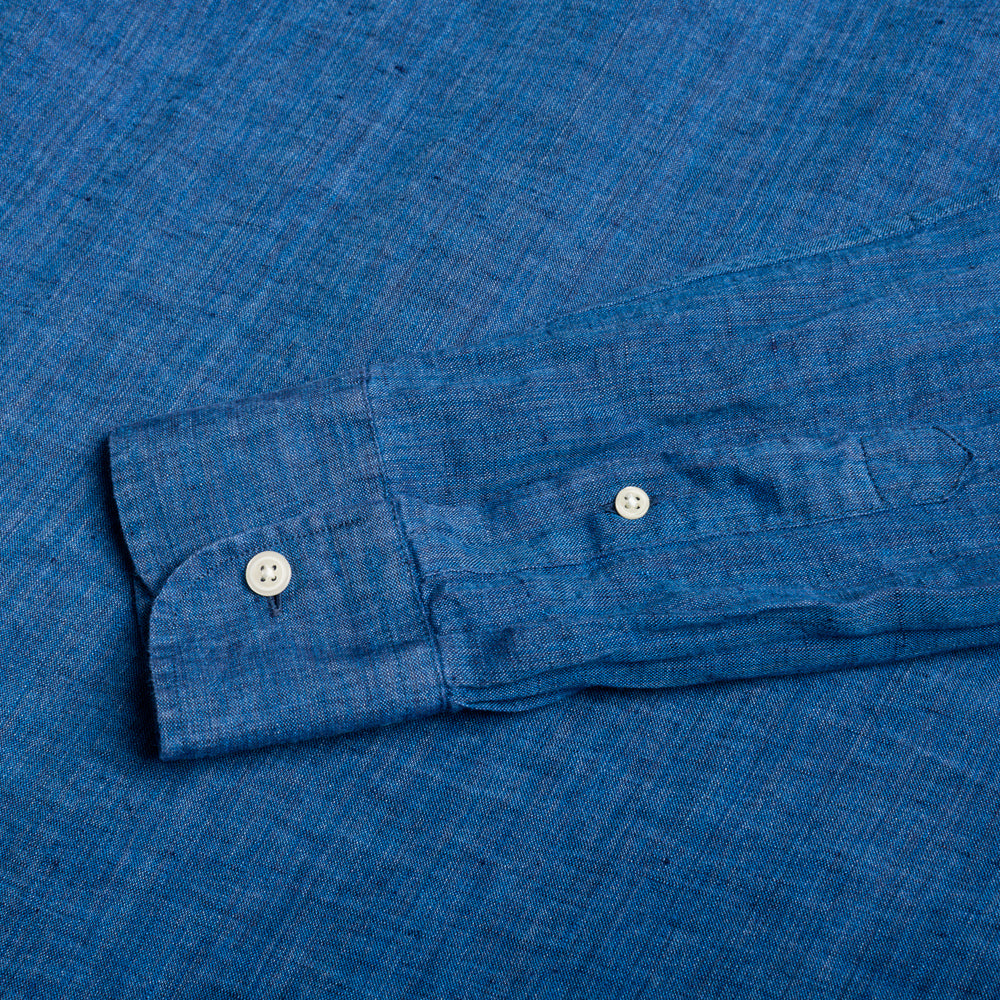 Indigo Blue Linen Shirt