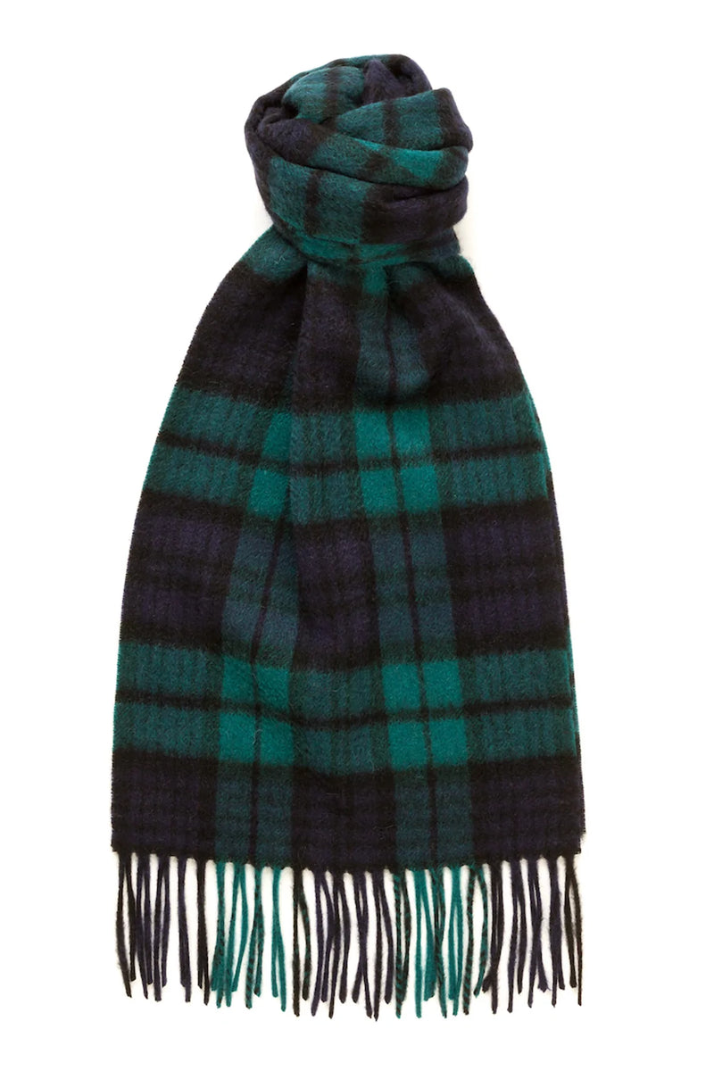 Black Watch Tartan Cashmere Scarf William Crabtree & Sons