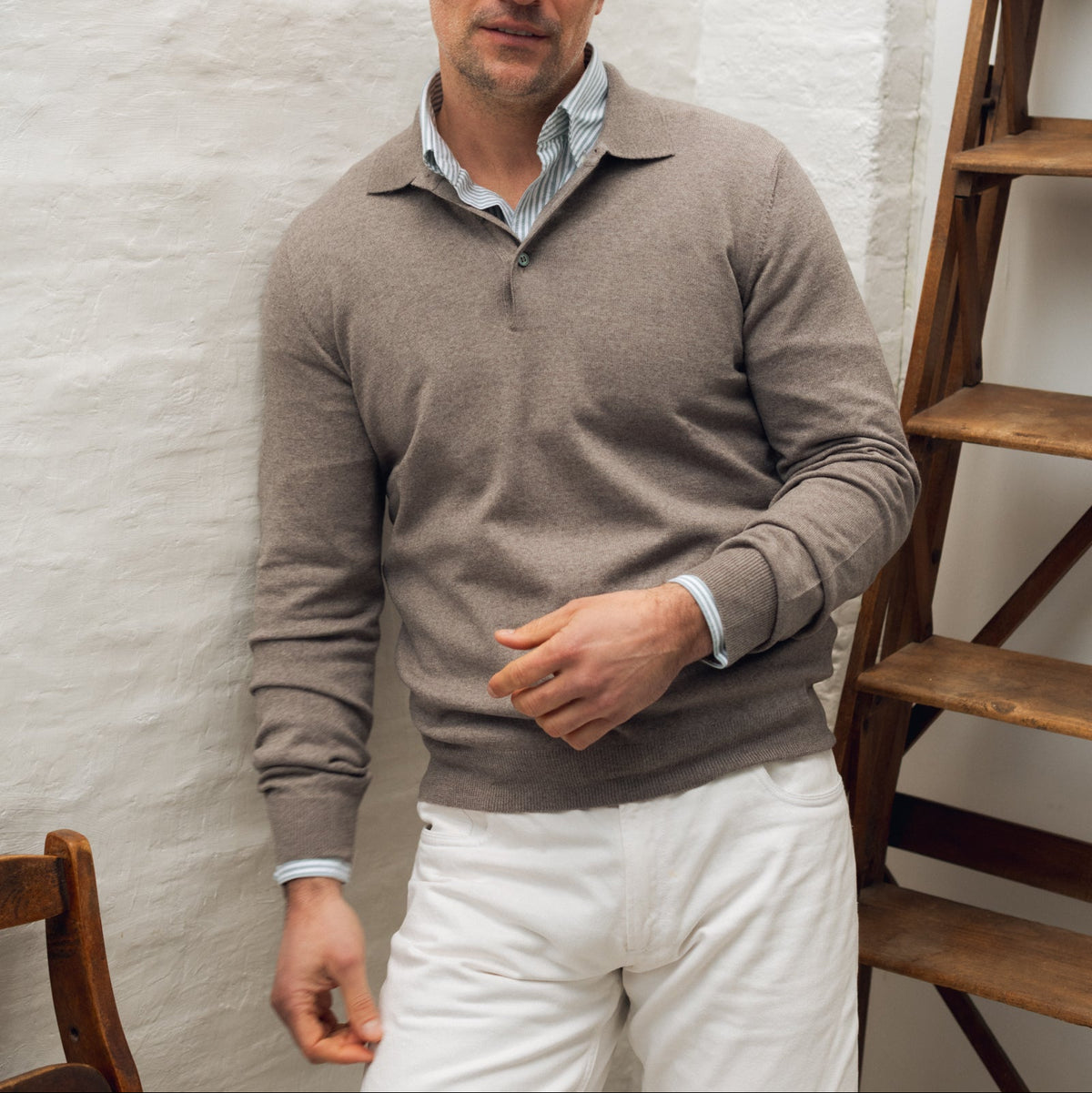 Scroc Dark Natural Merino Wool Sportshirt – William Crabtree & Sons