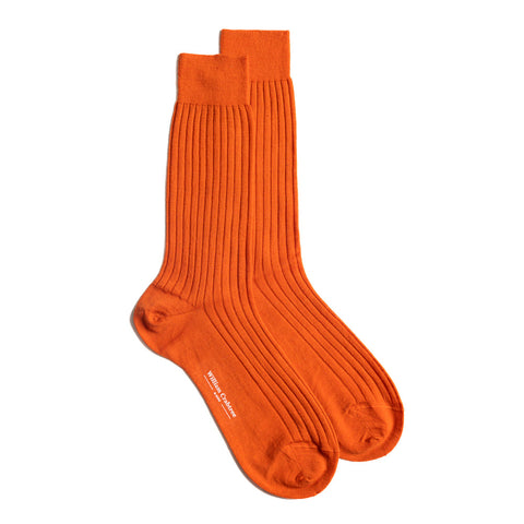 Pumpkin Fine Wool Socks