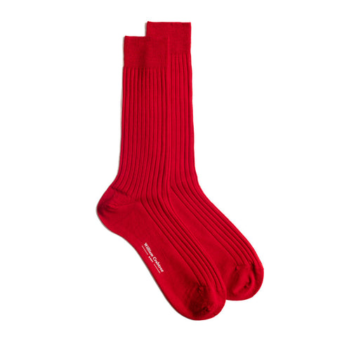 Scarlet Fine Wool Socks