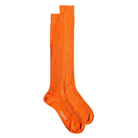 Pumpkin Long Fine Wool Socks