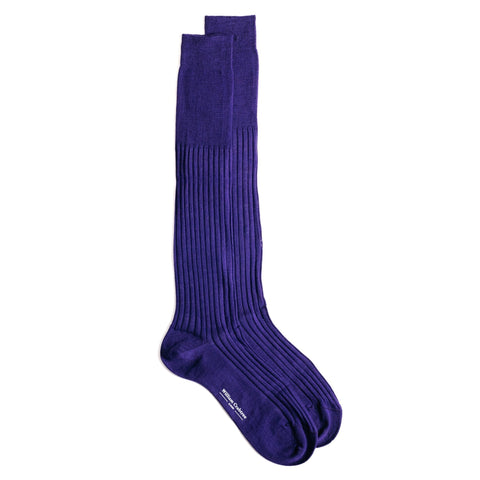 Purple Long Fine Wool Socks