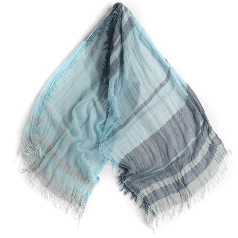 Blue Topaz Tamaki Niime Cotton Roots Shawl