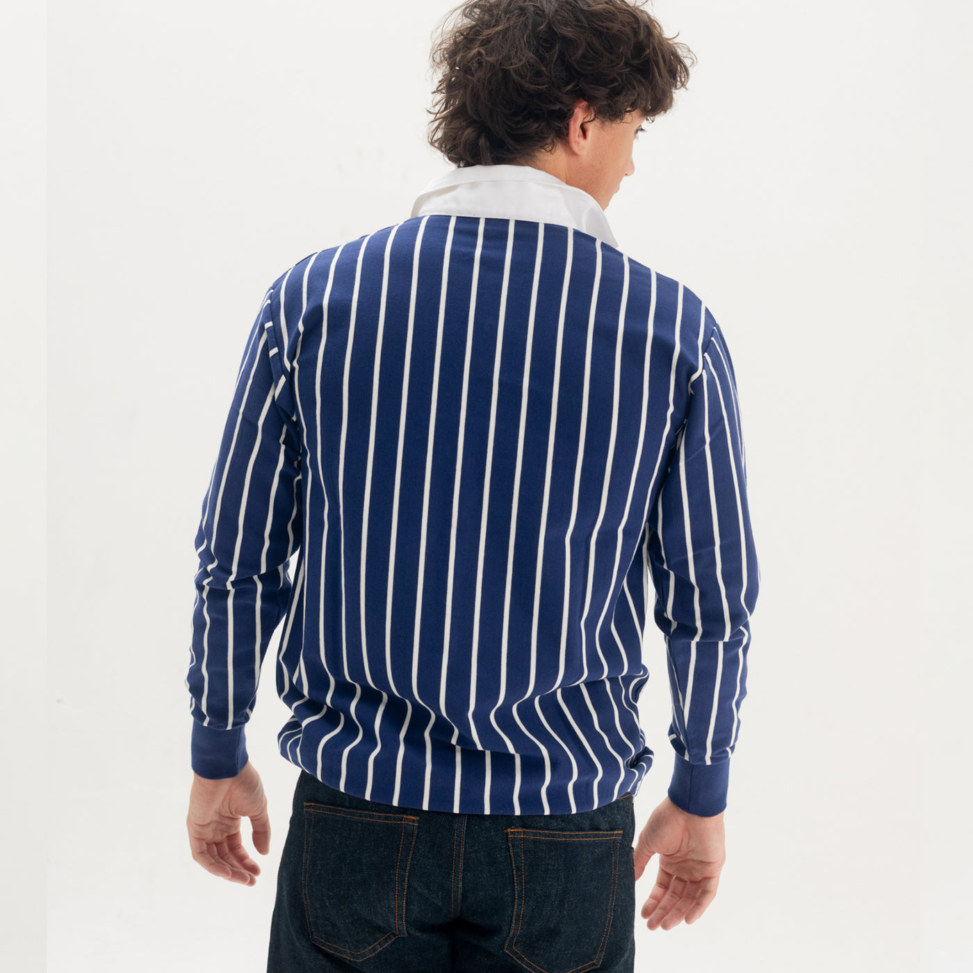 Bell Inn Rugby The Bell Inn Butchers Stripe Rugby Shirt – William Crabtree & Sons