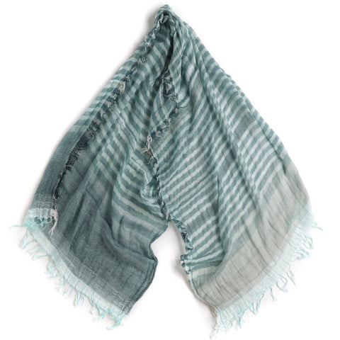Caspian Stripe Tamaki Niime Cotton Roots Shawl