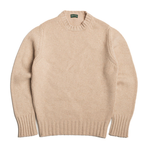 Oatmeal Wool Cashmere Crew Neck