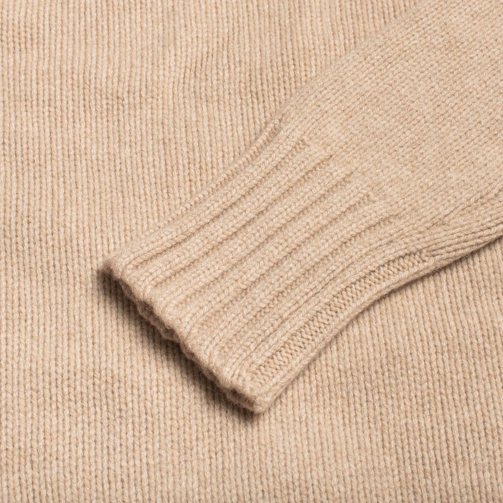 Oatmeal Wool Cashmere Crew Neck