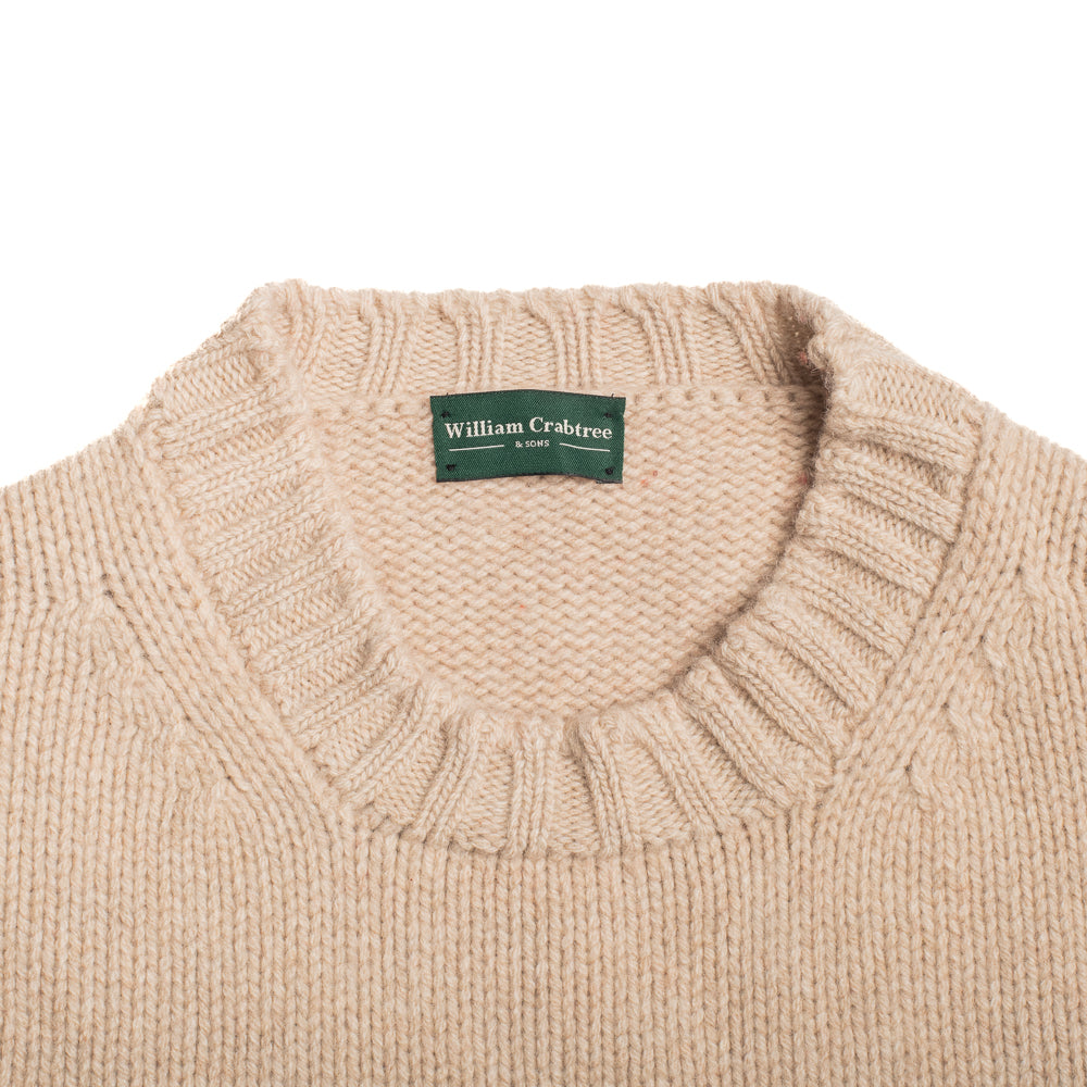 Oatmeal Wool Cashmere Crew Neck