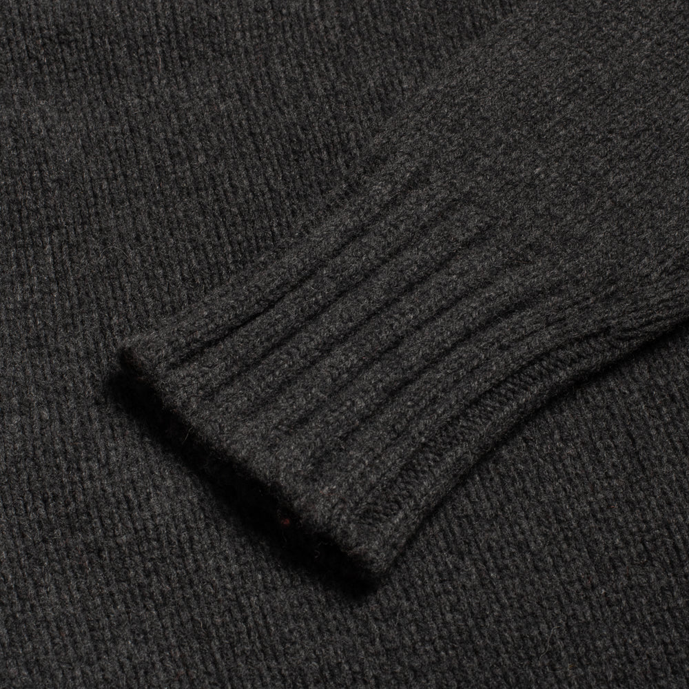 Charcoal Wool Cashmere Crew Neck