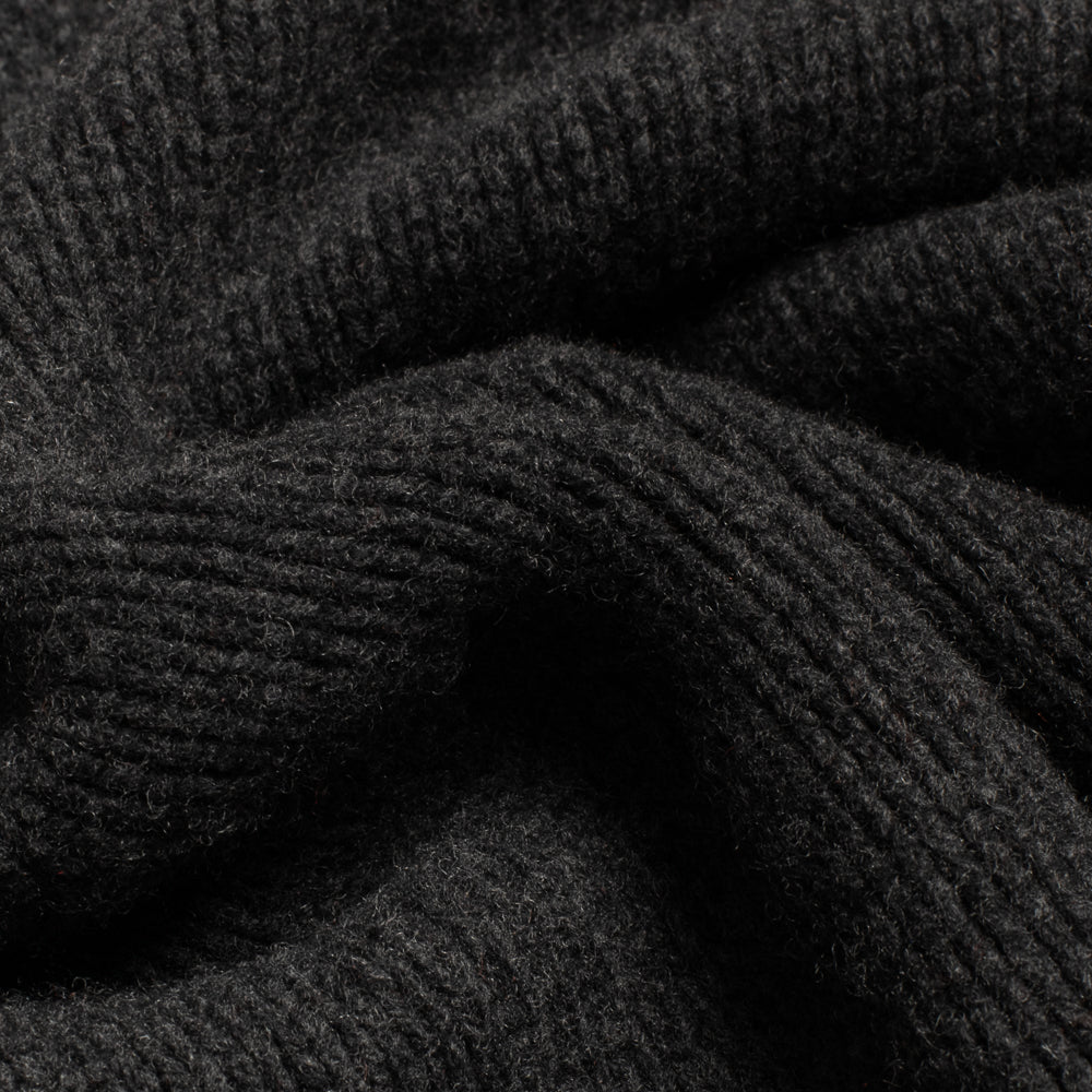 Charcoal Wool Cashmere Crew Neck