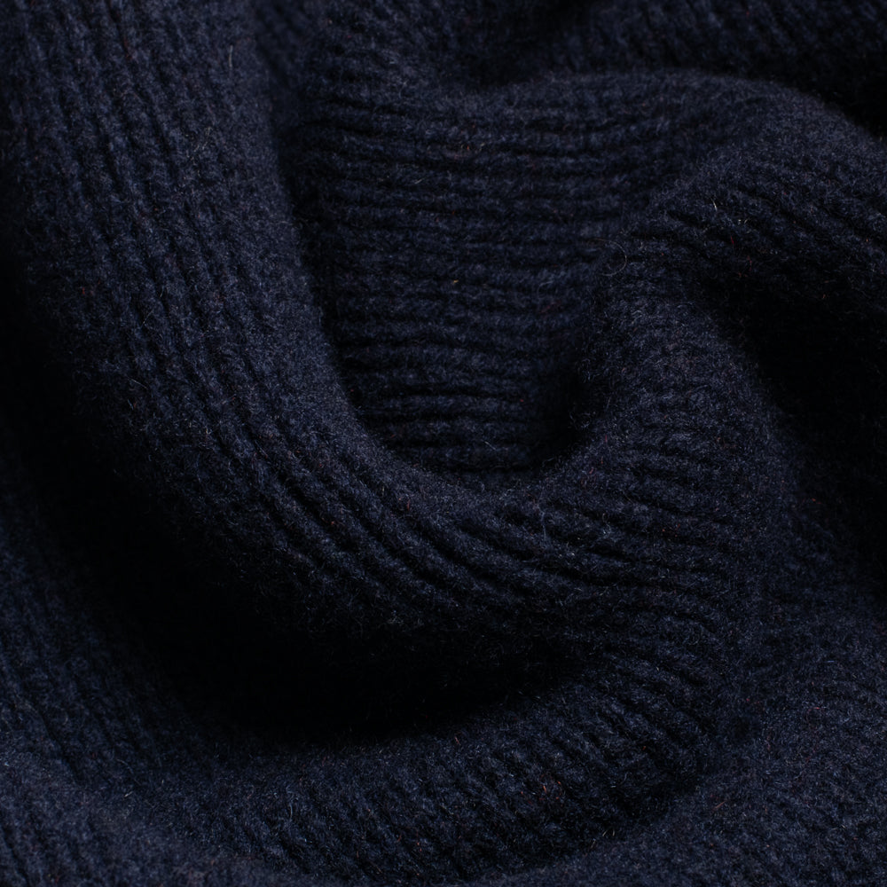 Navy Wool Cashmere Crew Neck