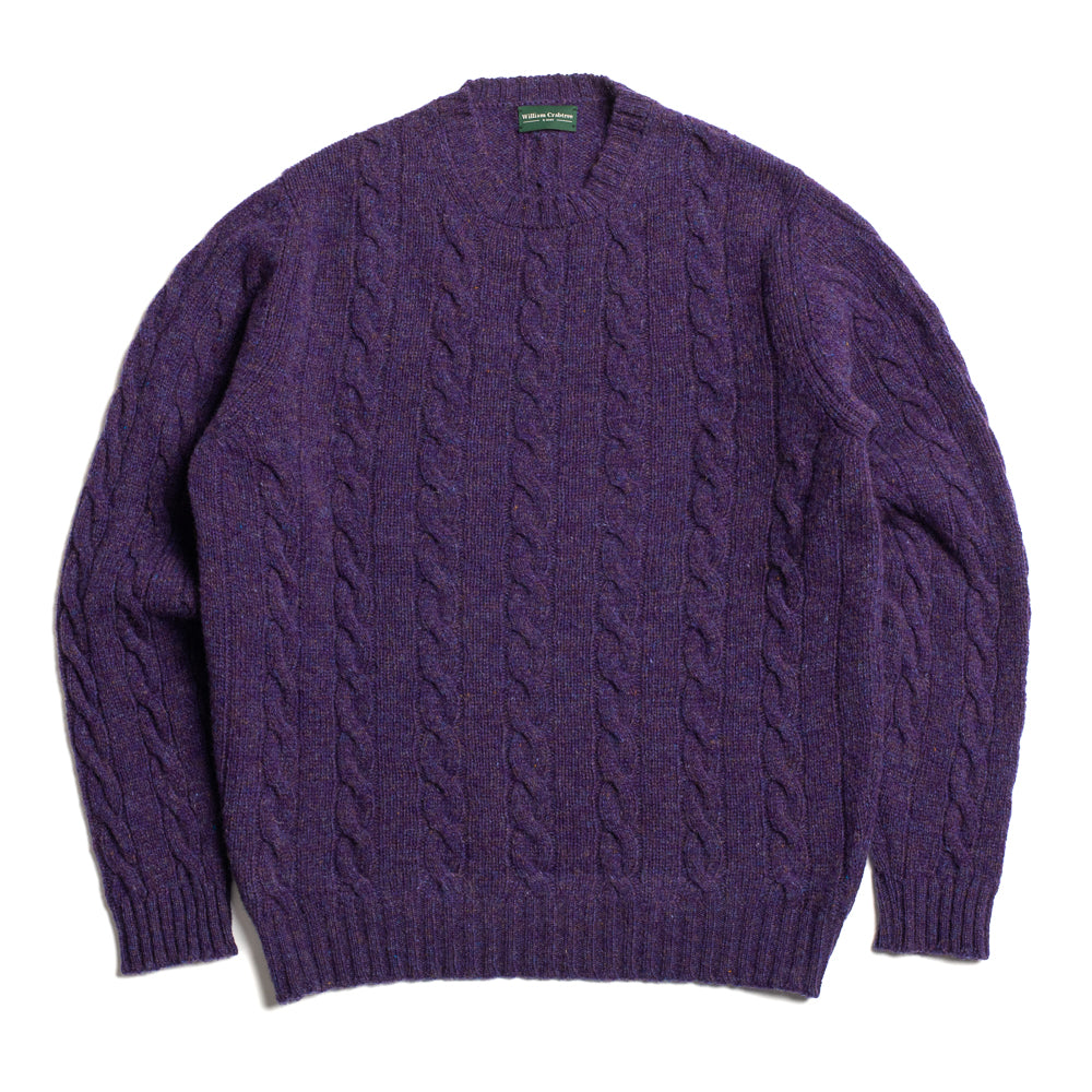 Heather Cable Shetland Knit Jumper