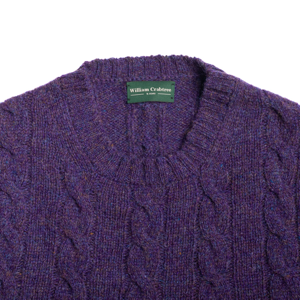 Heather Cable Shetland Knit Jumper