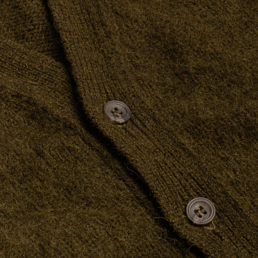 Olive Brushed Shetland Waistcoat