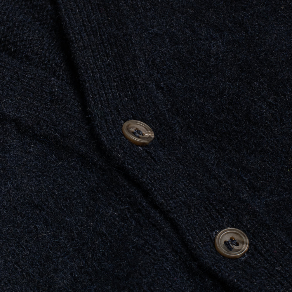 Navy Brushed Shetland Waistcoat