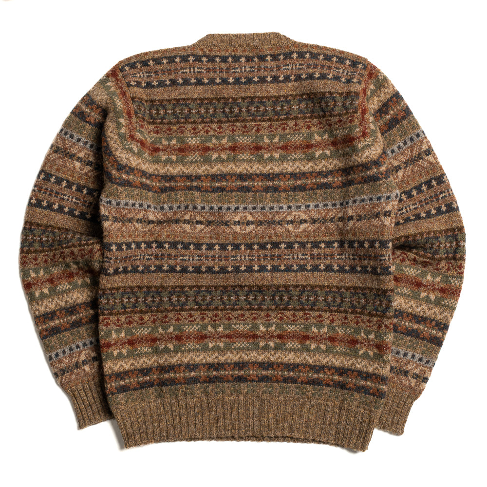 Fawn, Lovat & Rust Fairisle Crew Neck Long Sleeve