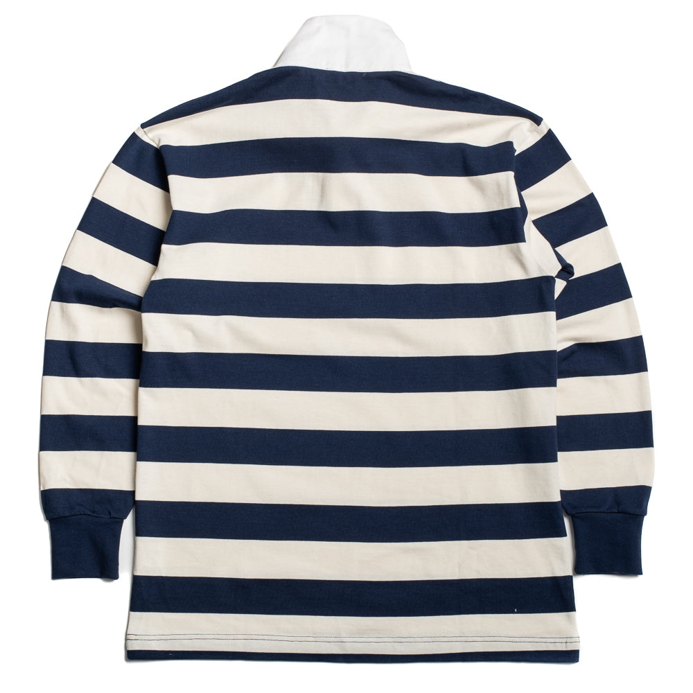 Navy and Ecru Striped Rugby Shirt