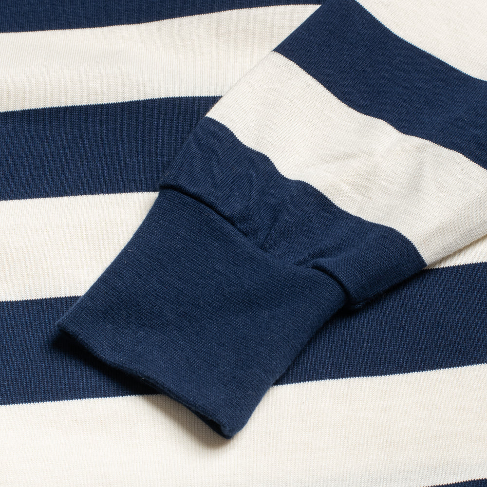 Navy and Ecru Striped Rugby Shirt