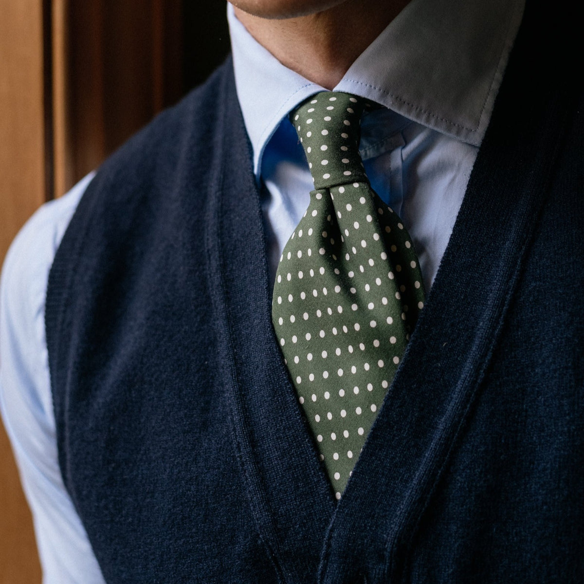 Navy Geelong Lambswool Waistcoat