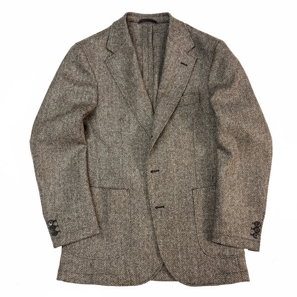 Dark Oatmeal Herringbone Sports Jacket – William Crabtree Sons