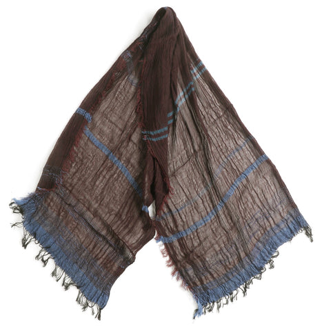 Dark Brown Mix Tamaki Niime Cotton Roots Shawl