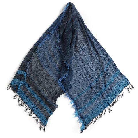 Deep Blue Mix Tamaki Niime Cotton Roots Shawl