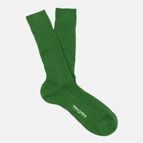 Forest Green Fine Wool Socks