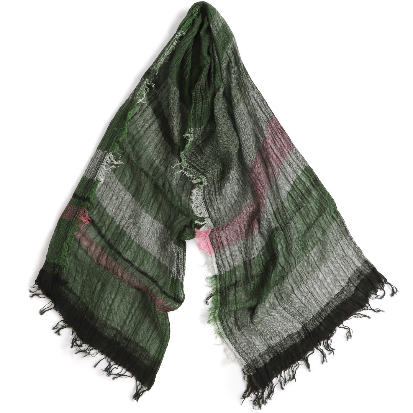 Forest Green Plum Mix Tamaki Niime Cotton Roots Shawl – William