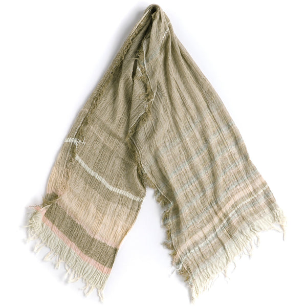 Khaki Blush Mix Tamaki Niime Cotton Roots Shawl – William Crabtree