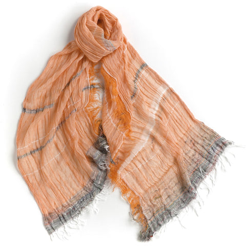 Light Orange Tamaki Niime Cotton Roots Shawl