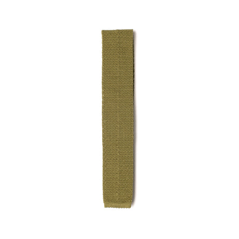 Lime Green Knitted Silk Tie