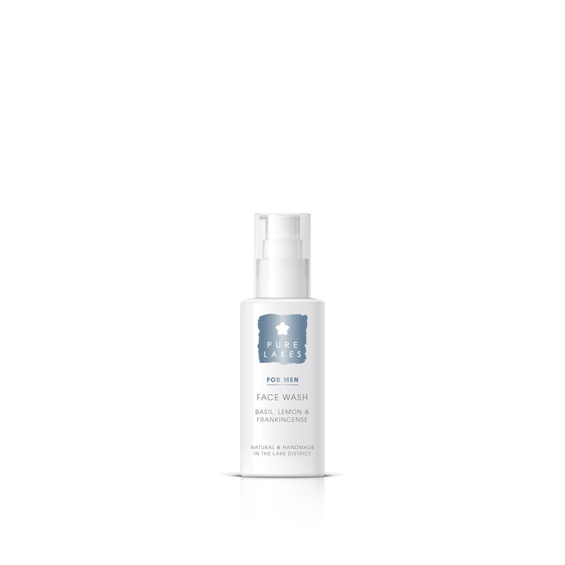 Pure Lakes Men's Face Wash - Basil, Lemon & Frankincense