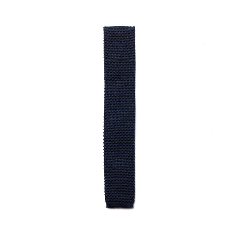 Navy Silk Grenadine Knit Tie
