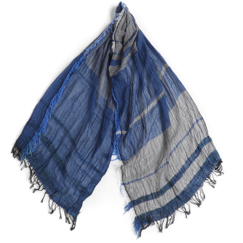 Navy/Silver Tamaki Niime Cotton Roots Shawl