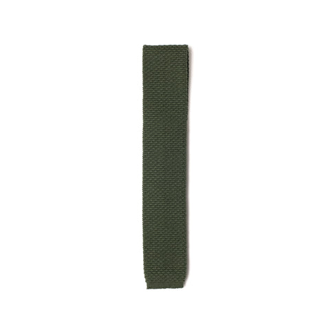 Olive Green Wool Knit Tie