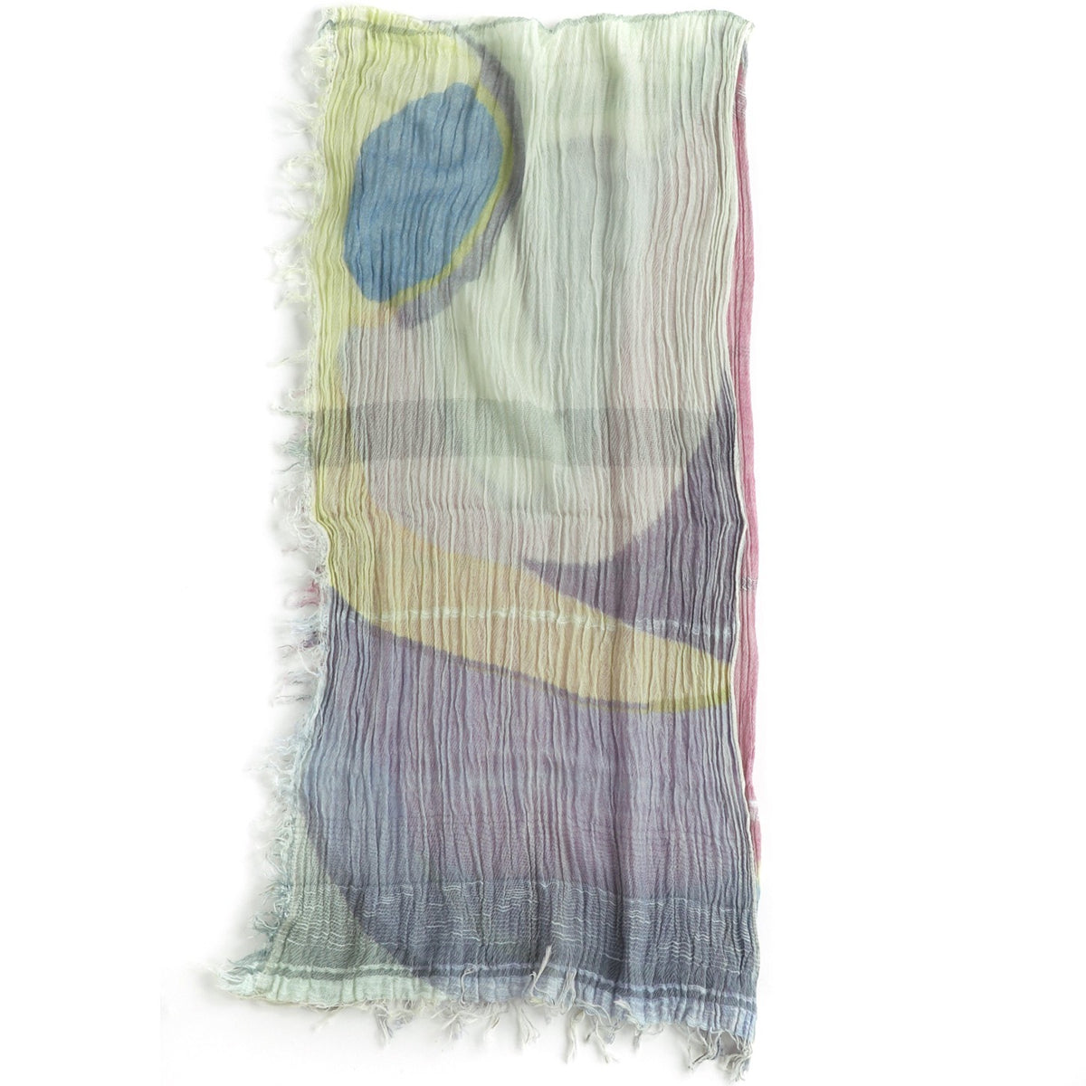Raspberry/Grey Print Tamaki Niime Cotton Roots Shawl