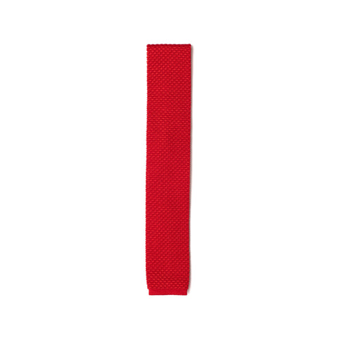 Red Silk Grenadine Knit Tie