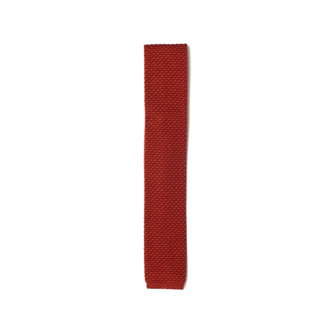 Rust Silk Grenadine Knit Tie