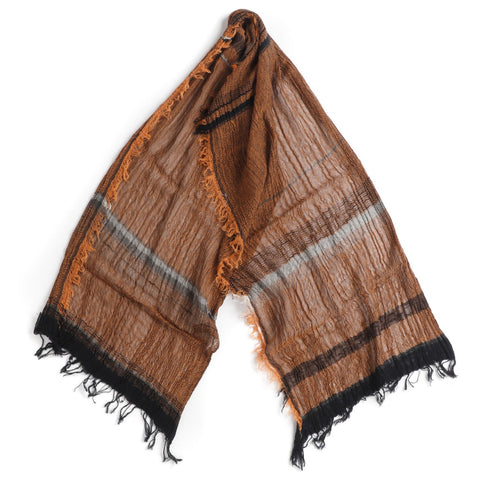 Rust Tamaki Niime Cotton Roots Shawl