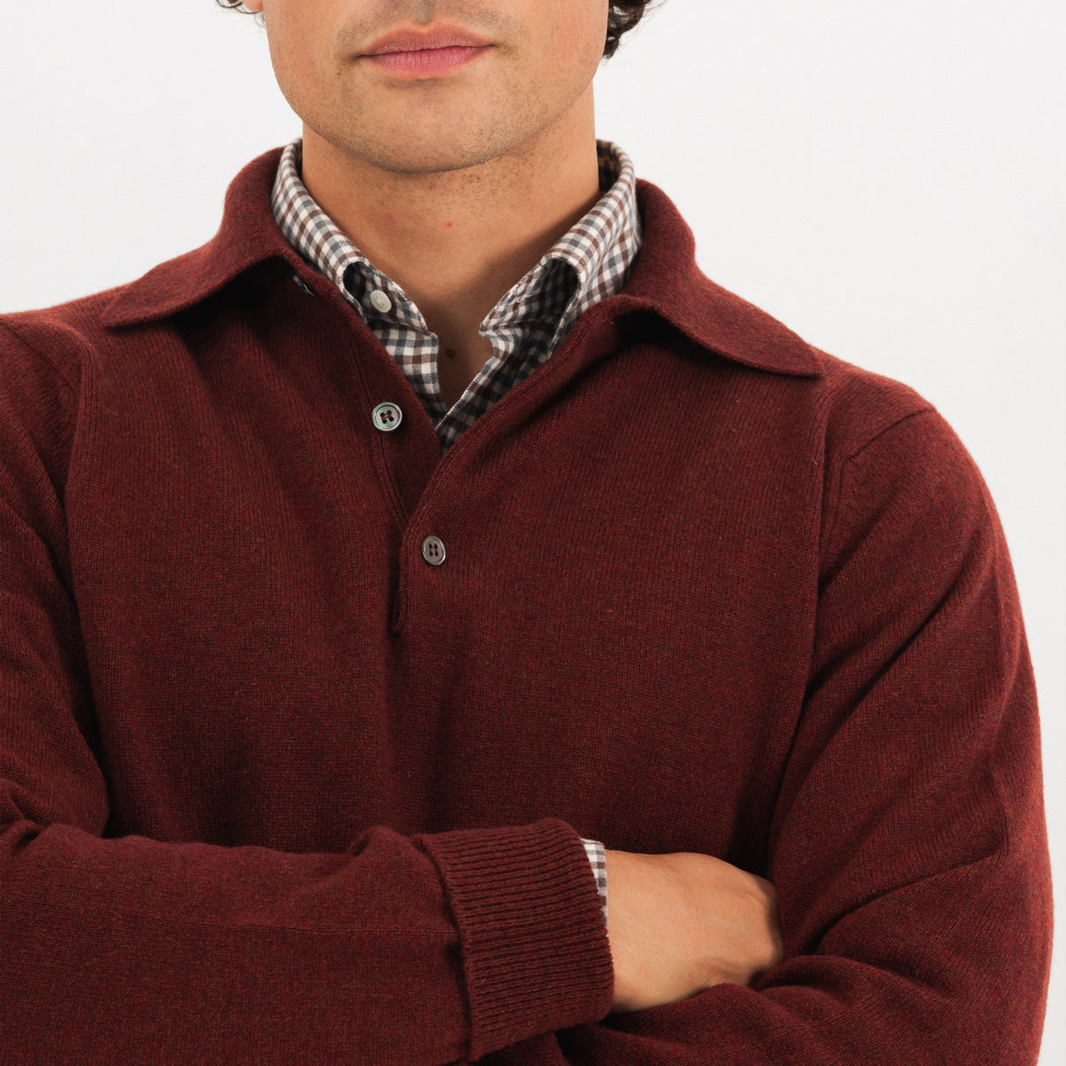Rustic Red 2 Ply Lambswool Sportshirt