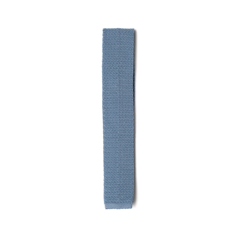 Sky Blue Knitted Silk Tie
