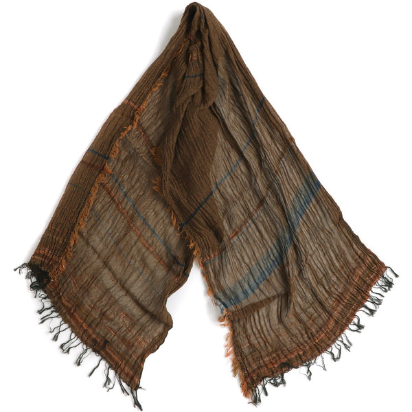 Walnut Blue Pinstripe Tamaki Niime Cotton Roots Shawl – William