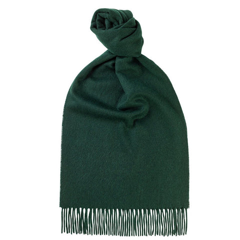 Bottle Green Brushed Cashmere Scarf