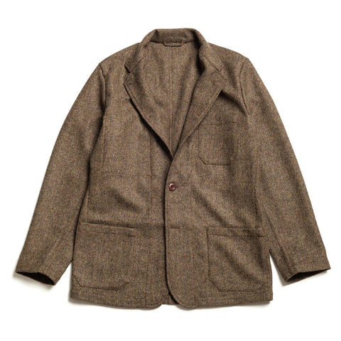 Brown Herringbone Lowgill Tweed Work Jacket