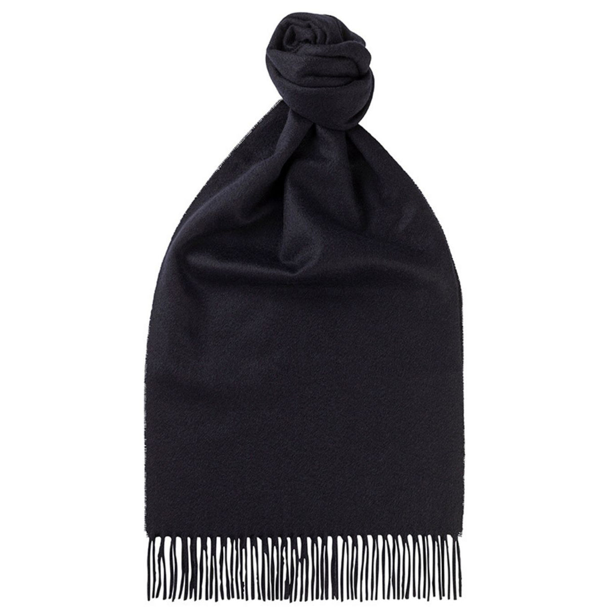 Navy Brushed Cashmere Scarf