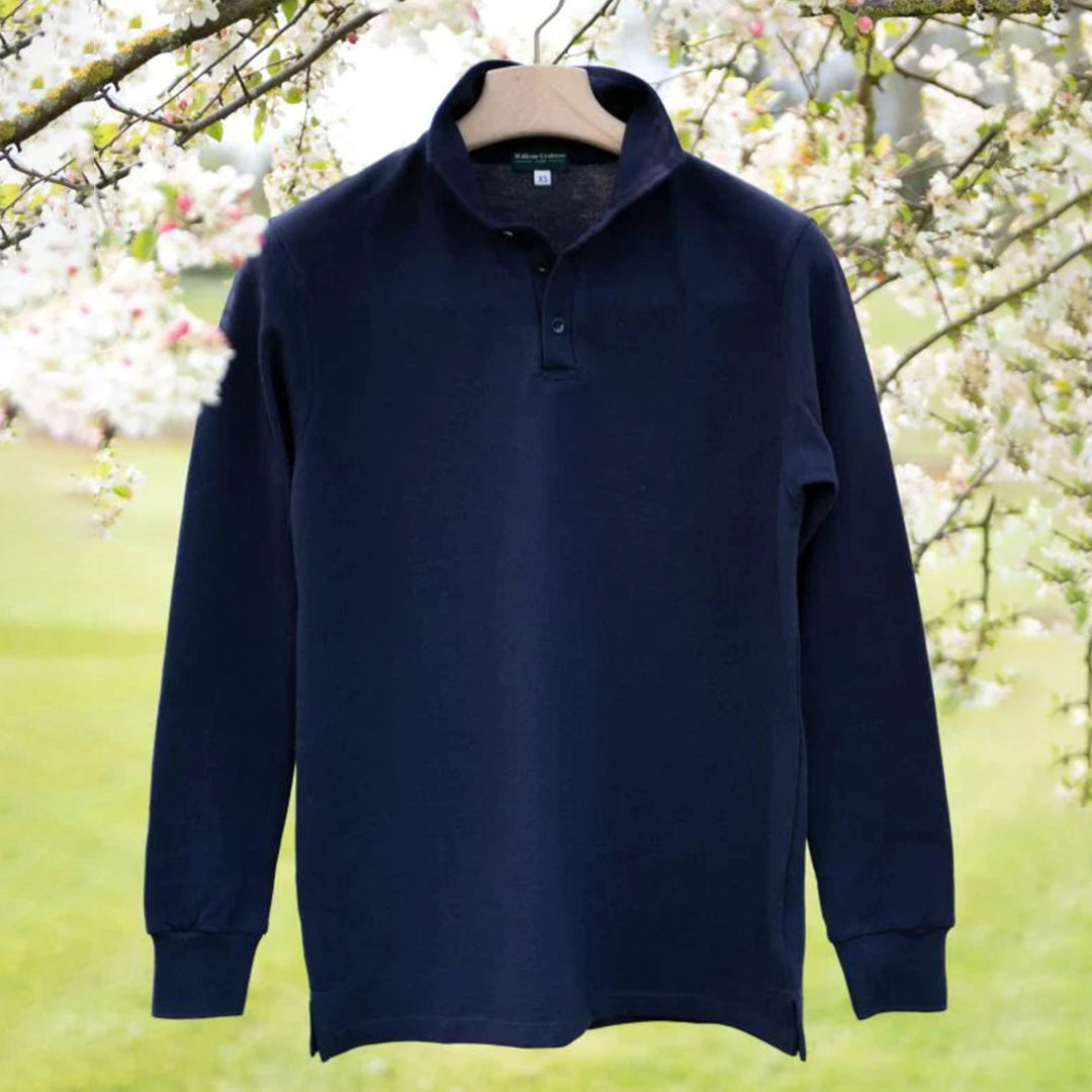 Navy Long Sleeved Polo Shirt